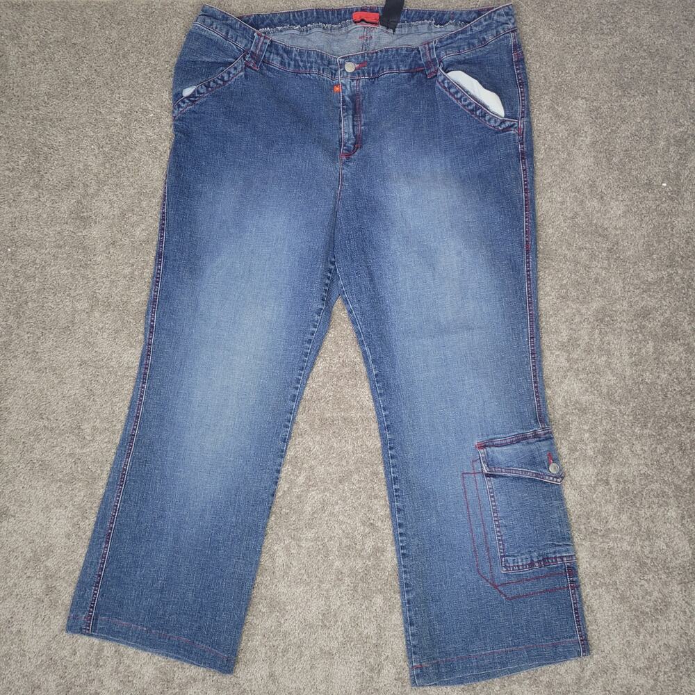 Vintage 90's Y2k Kikwear Kikgirl Baggy Hipster High Rise Jeans Size 24